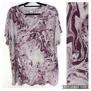 Sew In Love Marble Print Women's Top Size 3X
